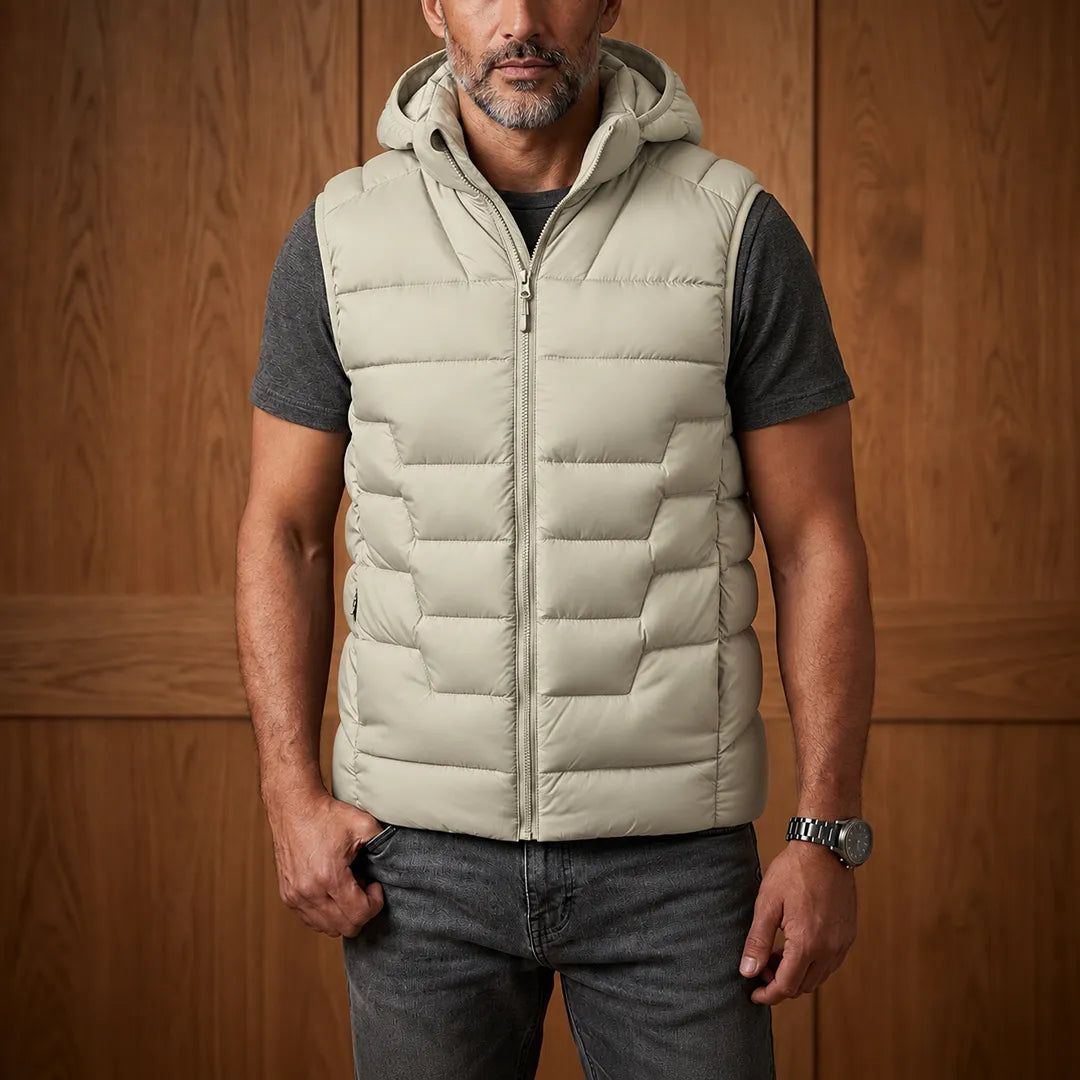 Quilted Hooded Puffer Vest