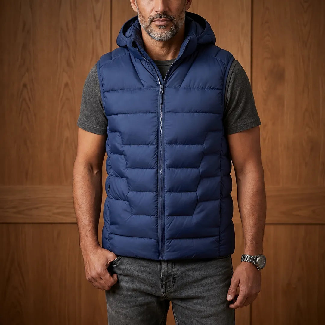 Quilted Hooded Puffer Vest