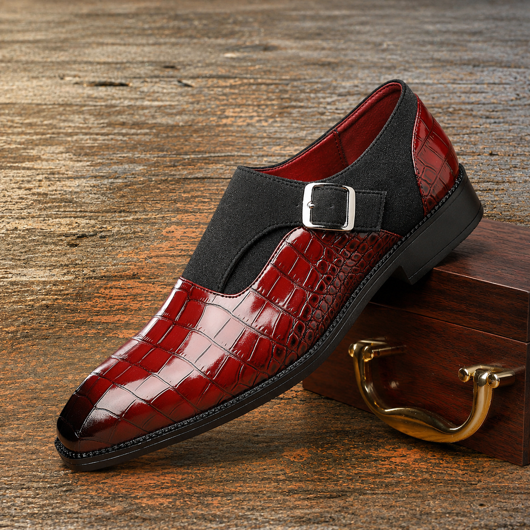 Modern Crocodile-Embossed Shoes