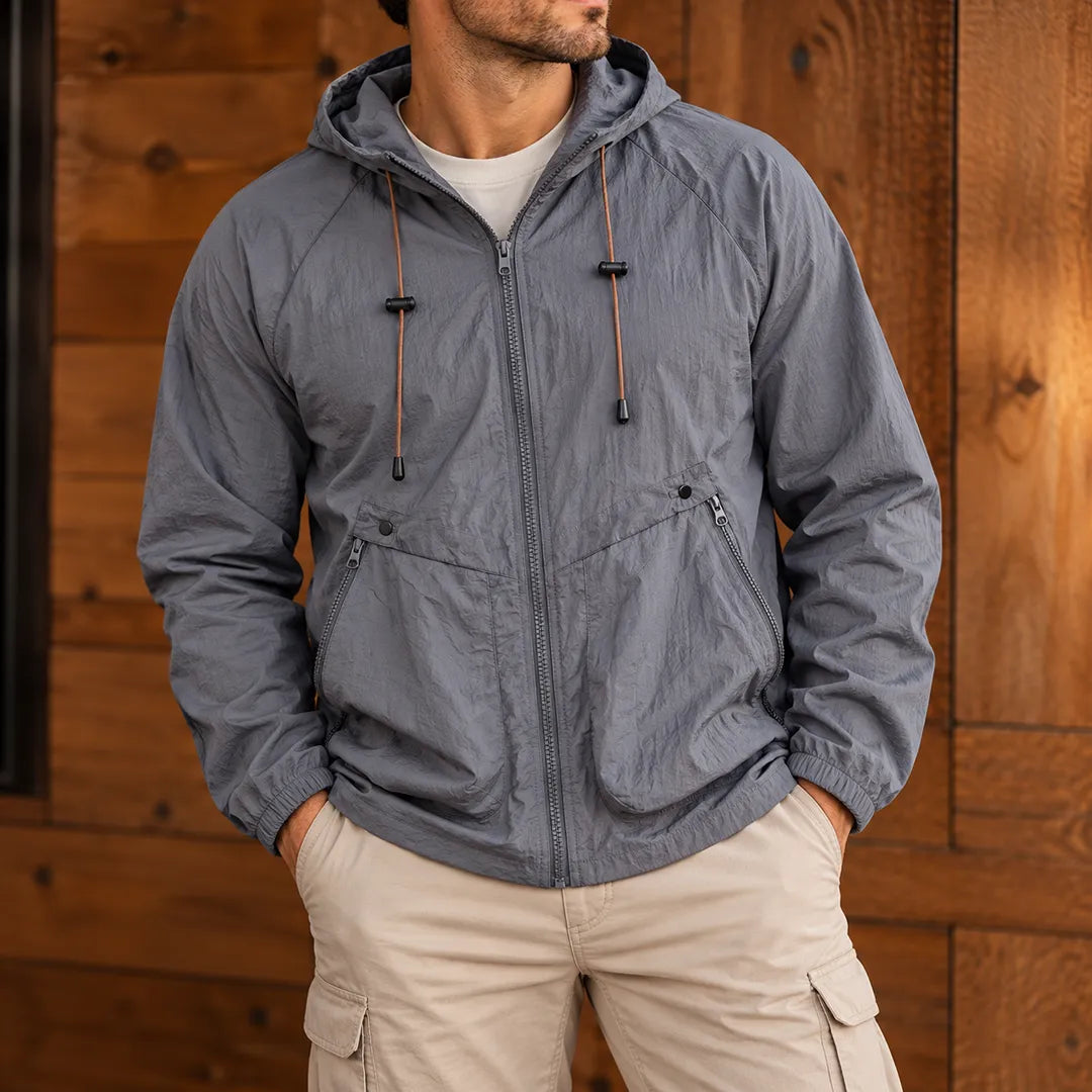 Relaxed Hooded Zip Jacket
