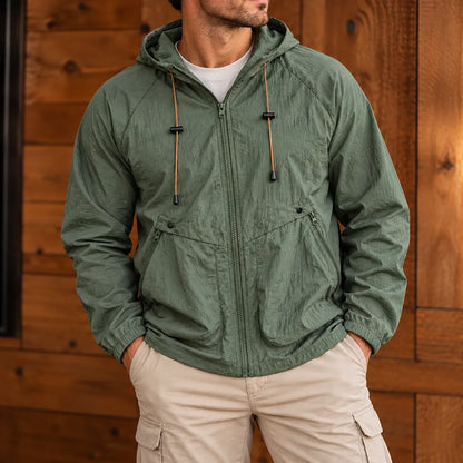 Relaxed Hooded Zip Jacket