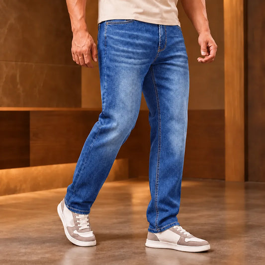 Relaxed Straight Leg Jeans