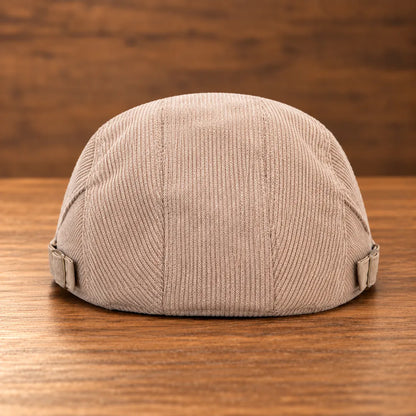 Ribbed Adjustable Flat Cap