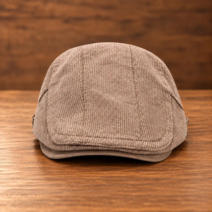 Ribbed Adjustable Flat Cap