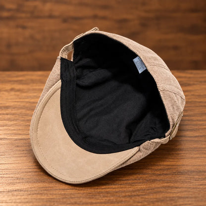 Ribbed Adjustable Flat Cap