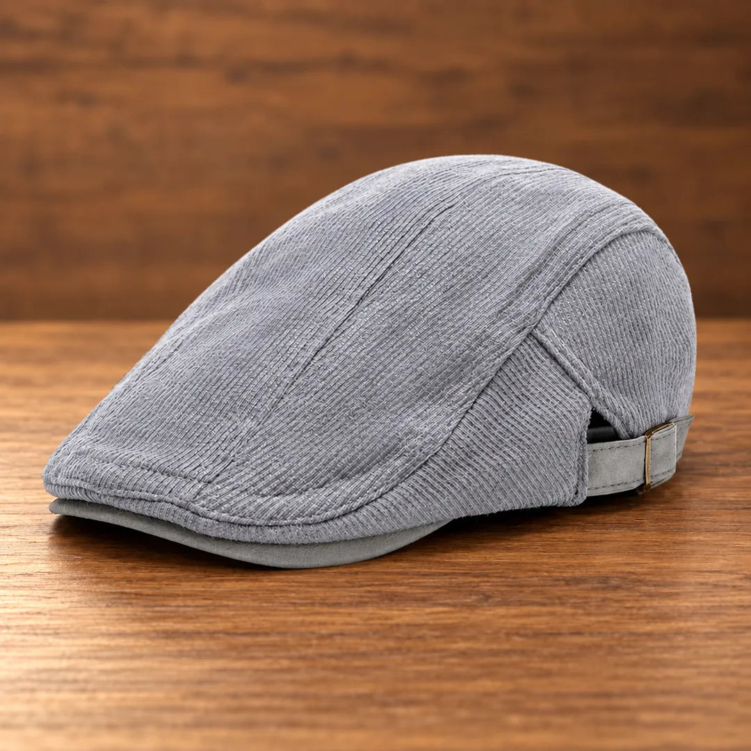 Ribbed Adjustable Flat Cap