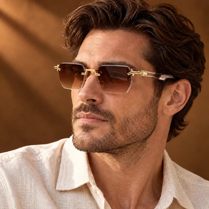Rimless Square Sunglasses