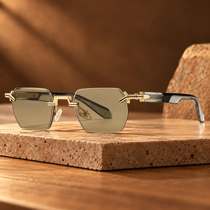 Rimless Square Sunglasses