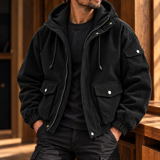 Rugged Hooded Utility Jacket