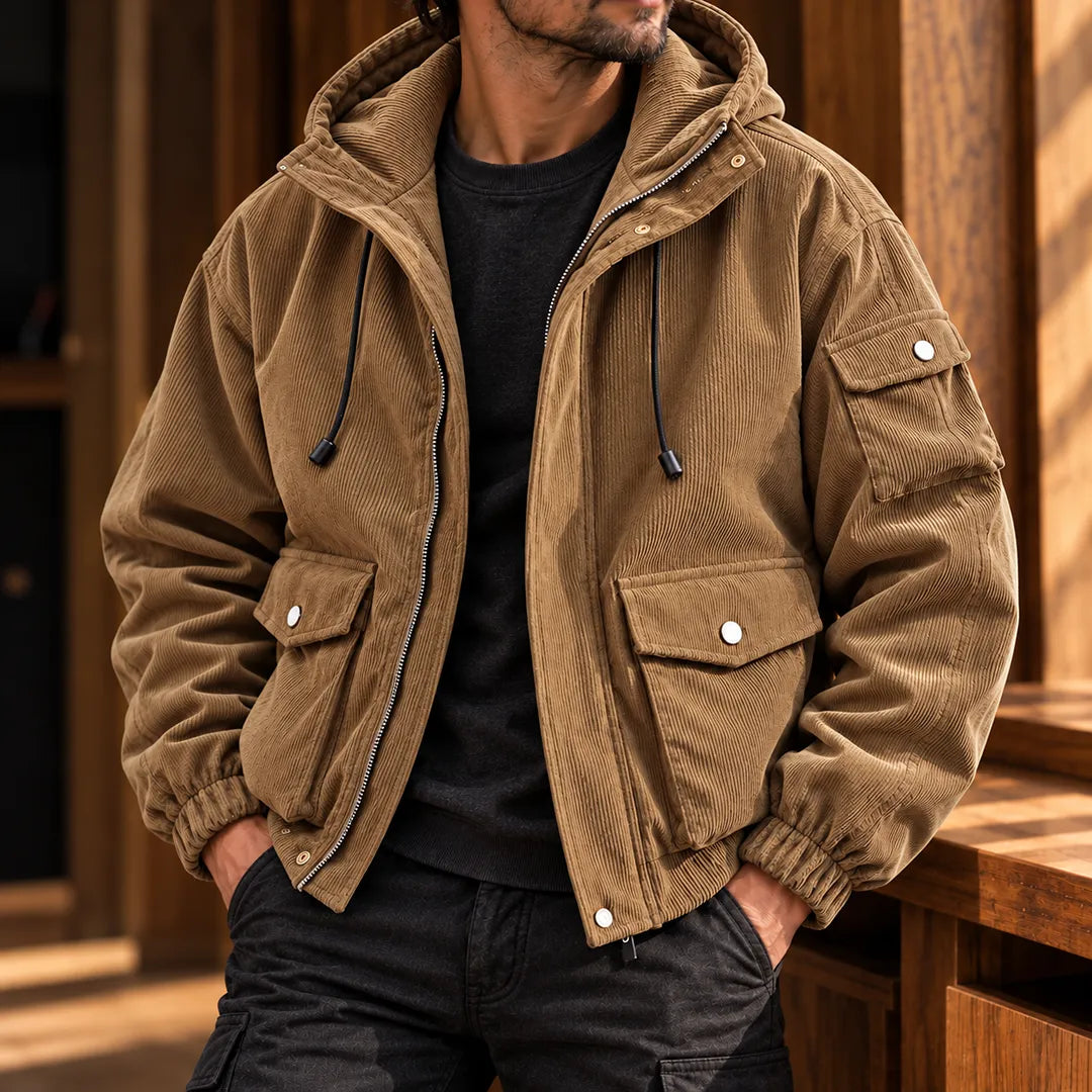 Rugged Hooded Utility Jacket