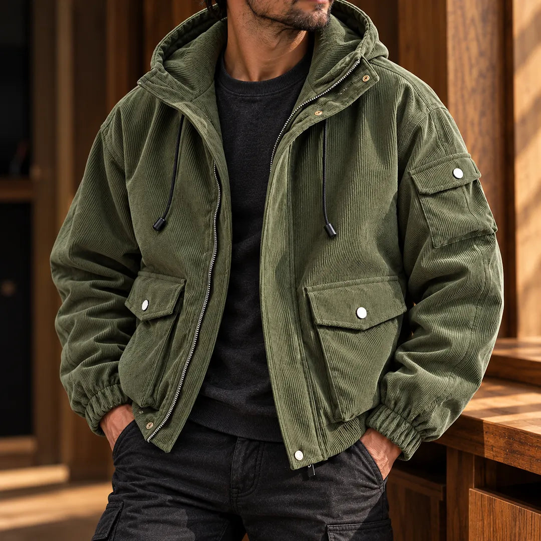 Rugged Hooded Utility Jacket
