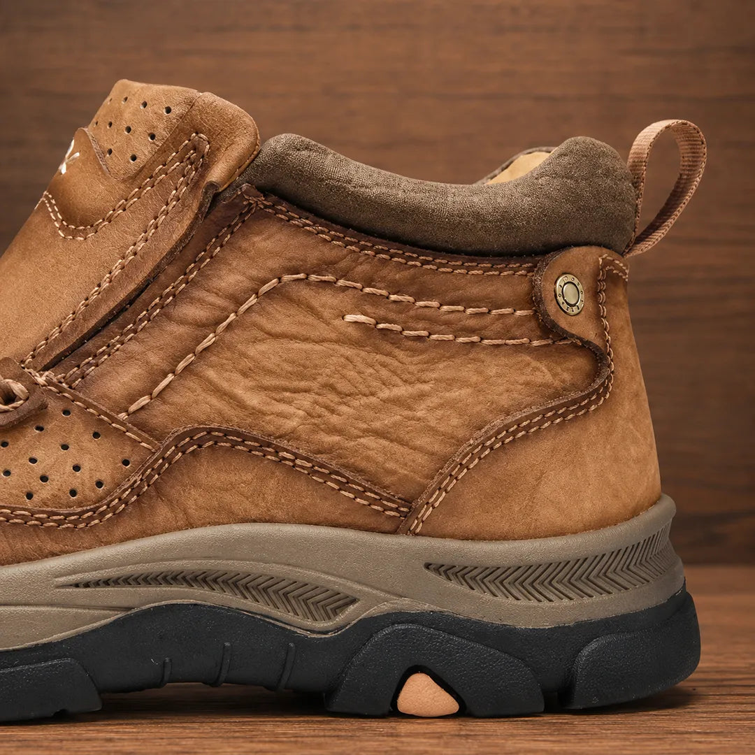 Rugged Stitched Ankle Boots
