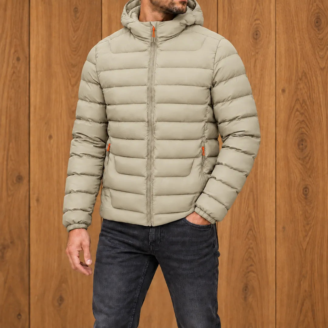 Simple Hooded Puffer Jacket