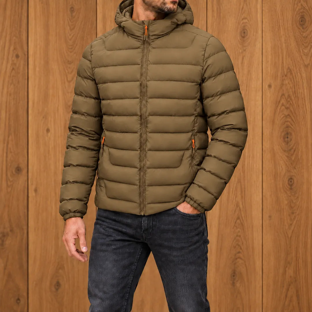 Simple Hooded Puffer Jacket