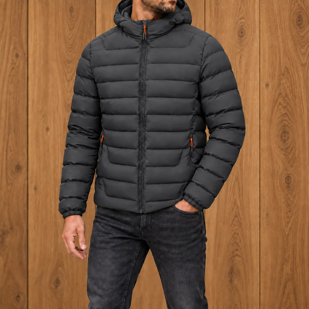 Simple Hooded Puffer Jacket
