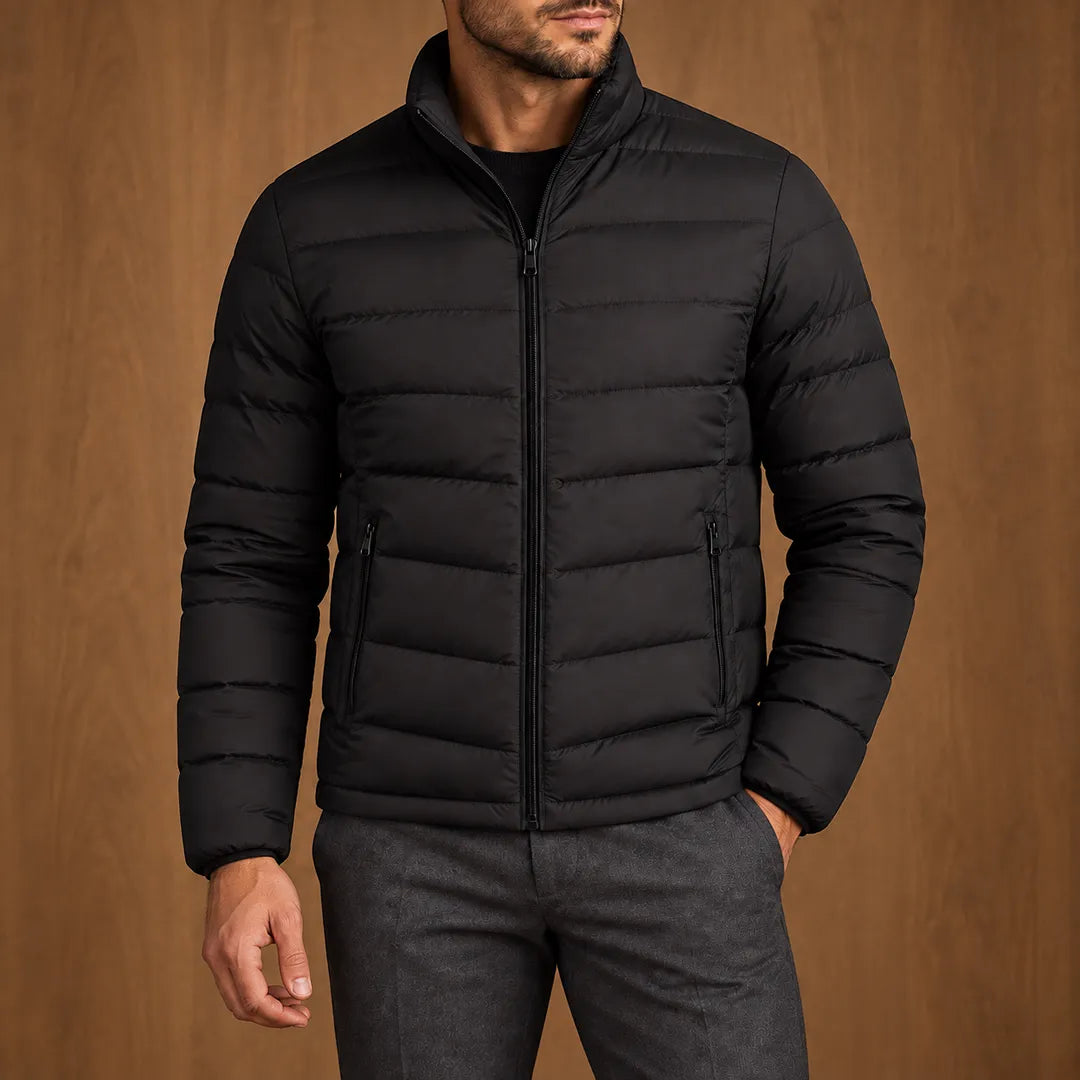 Sleek Panel Puffer Jacket 