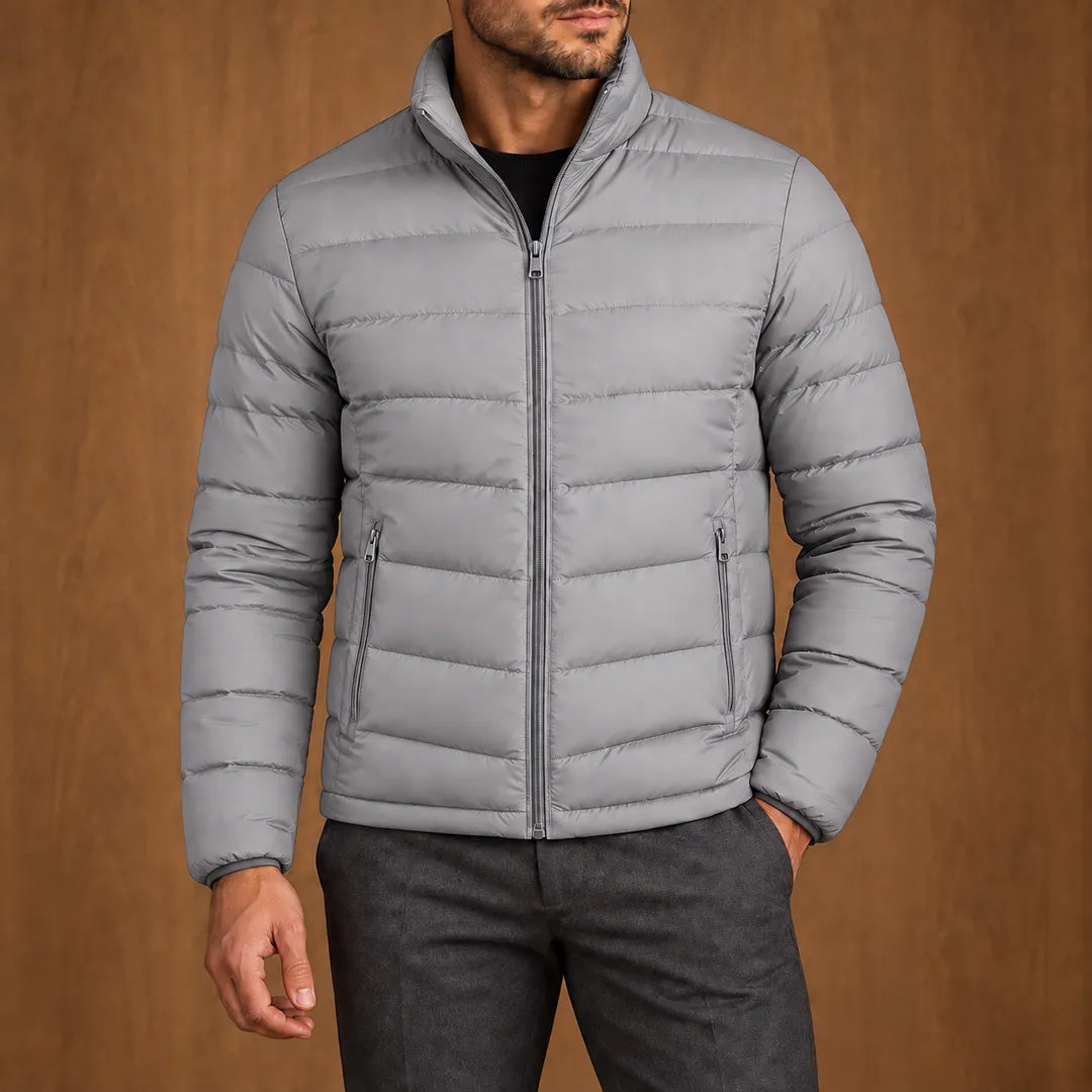 Sleek Panel Puffer Jacket 