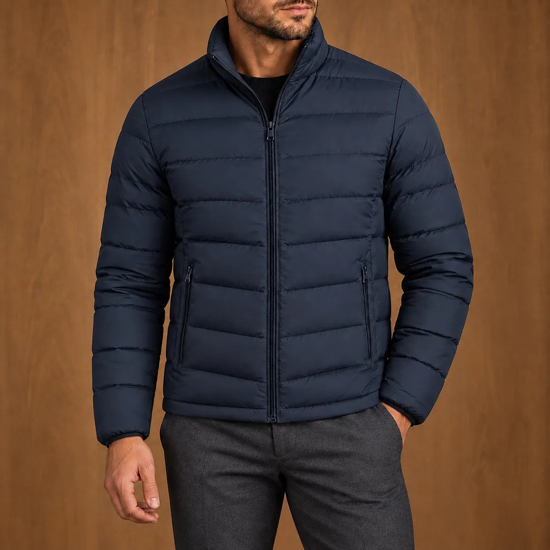 Sleek Panel Puffer Jacket 