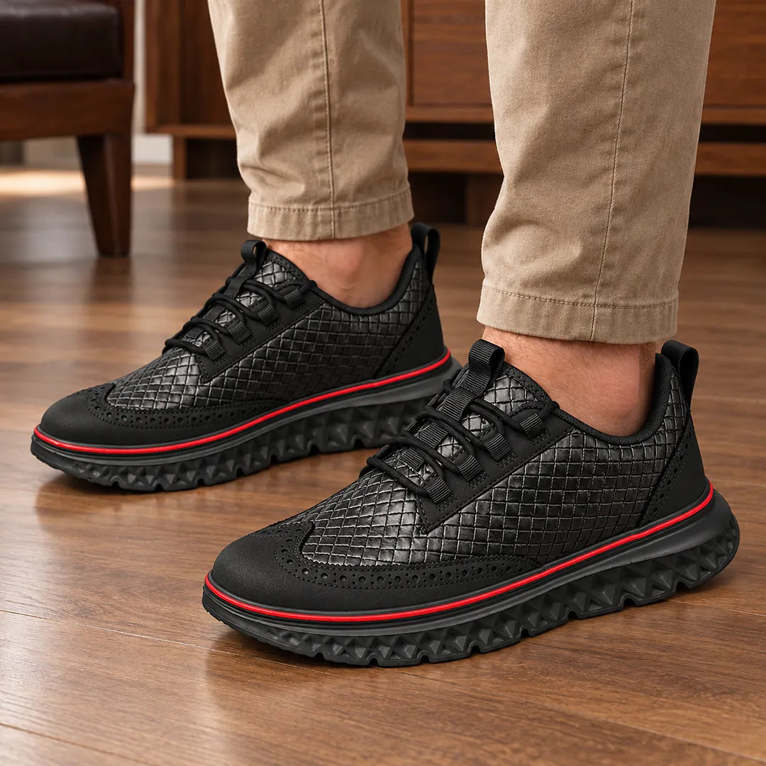 Smart Textured Lace-Up Shoes