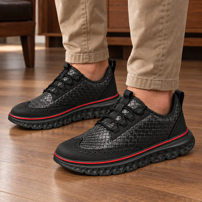 Smart Textured Lace-Up Shoes