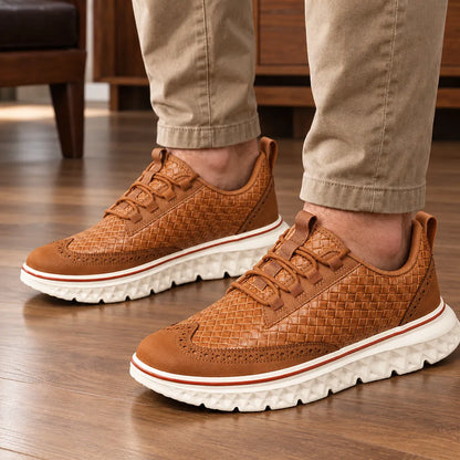Smart Textured Lace-Up Shoes