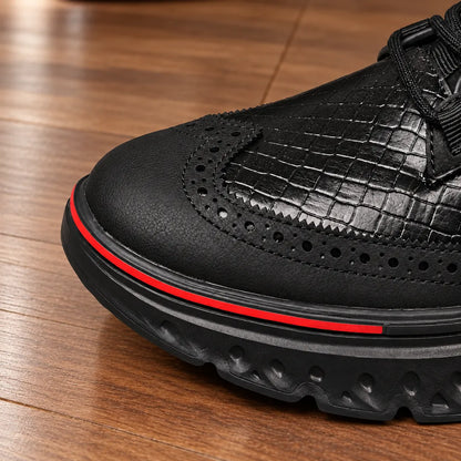 Smart Textured Lace-Up Shoes