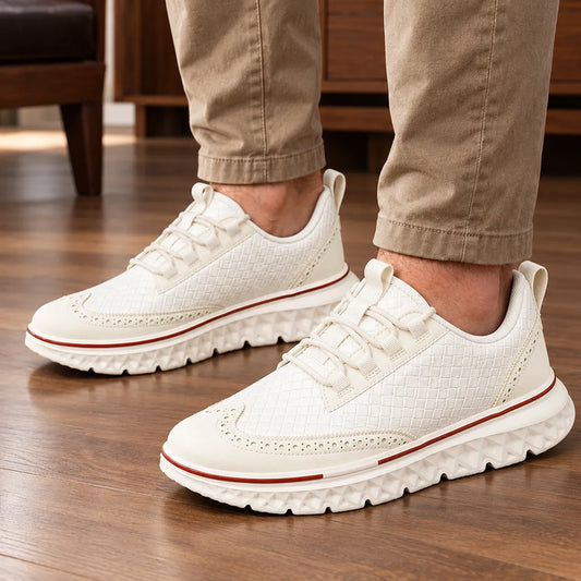 Smart Textured Lace-Up Shoes