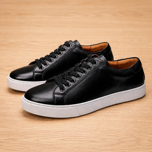 Smooth Lace-Up Sneakers