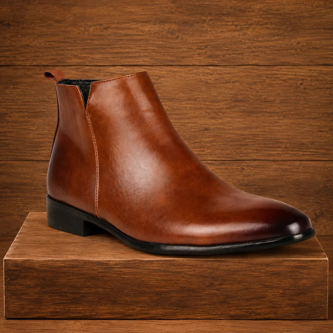 Square-Toe Ankle Boots