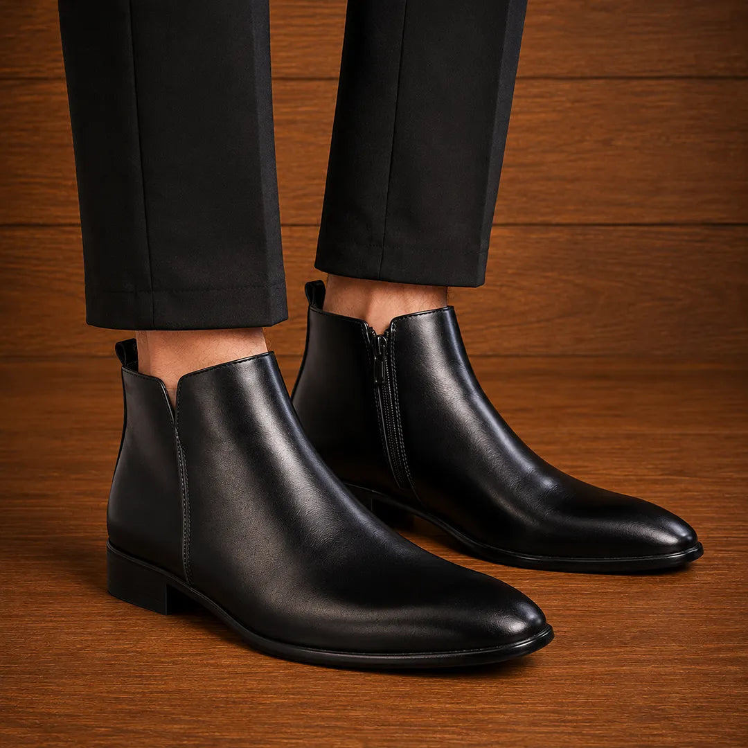 Square-Toe Ankle Boots