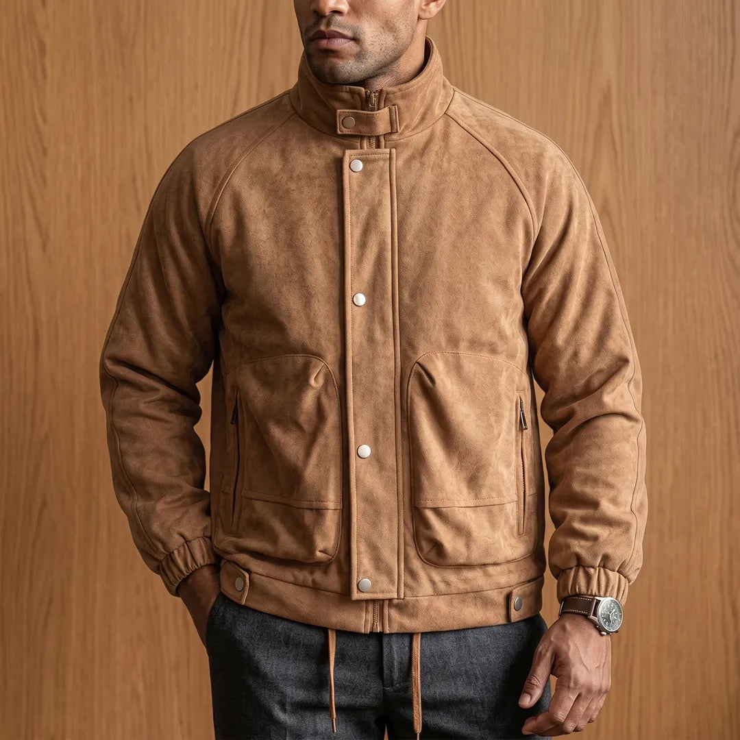 Stand-Collar Utility Jacket