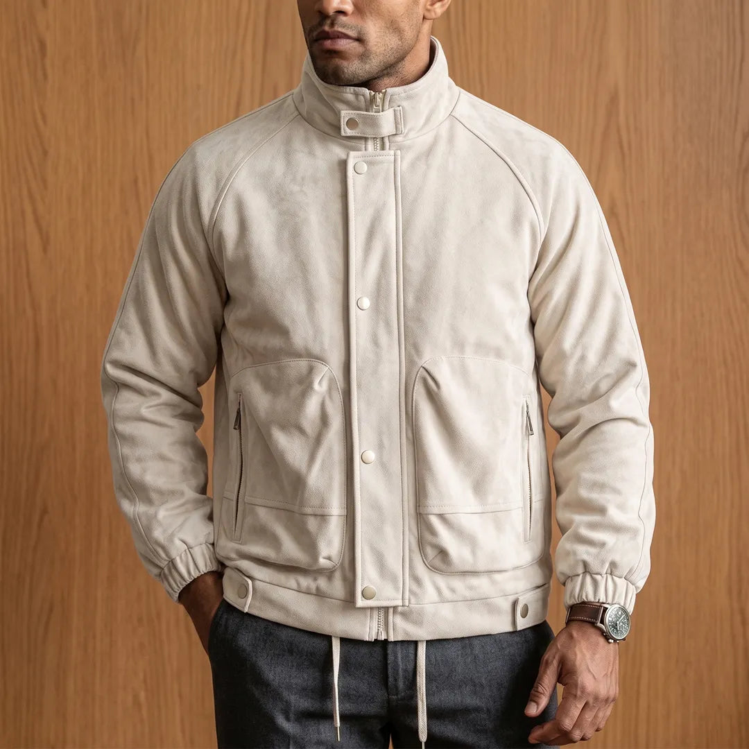 Stand-Collar Utility Jacket