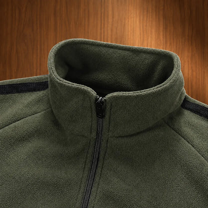 Striped Fleece Zip Jacket