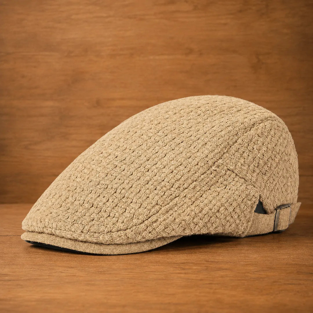 Textured Adjustable Flat Cap
