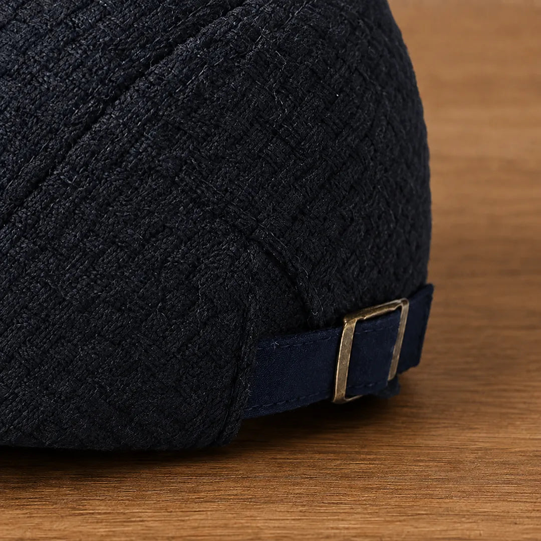 Textured Adjustable Flat Cap