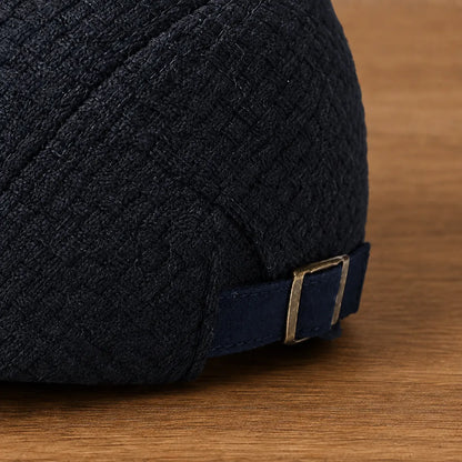 Textured Adjustable Flat Cap