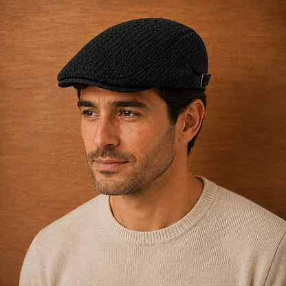 Textured Adjustable Flat Cap