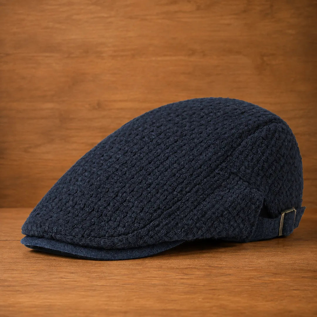 Textured Adjustable Flat Cap