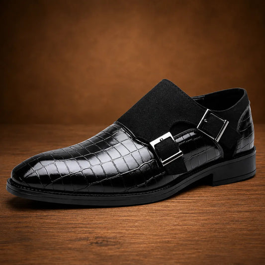 Textured Buckle Shoes