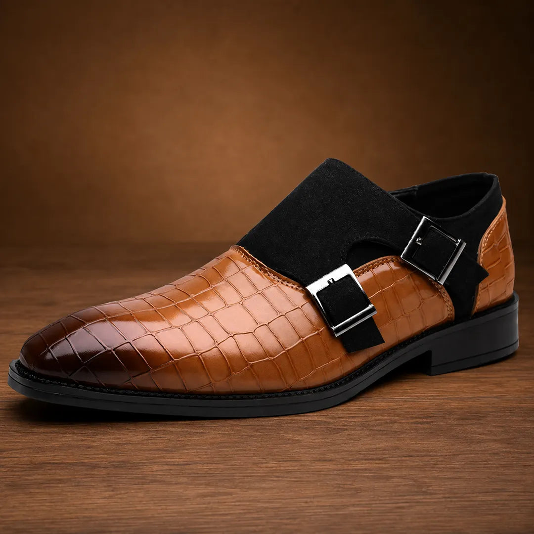 Textured Buckle Shoes