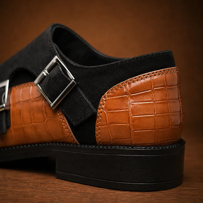 Textured Buckle Shoes