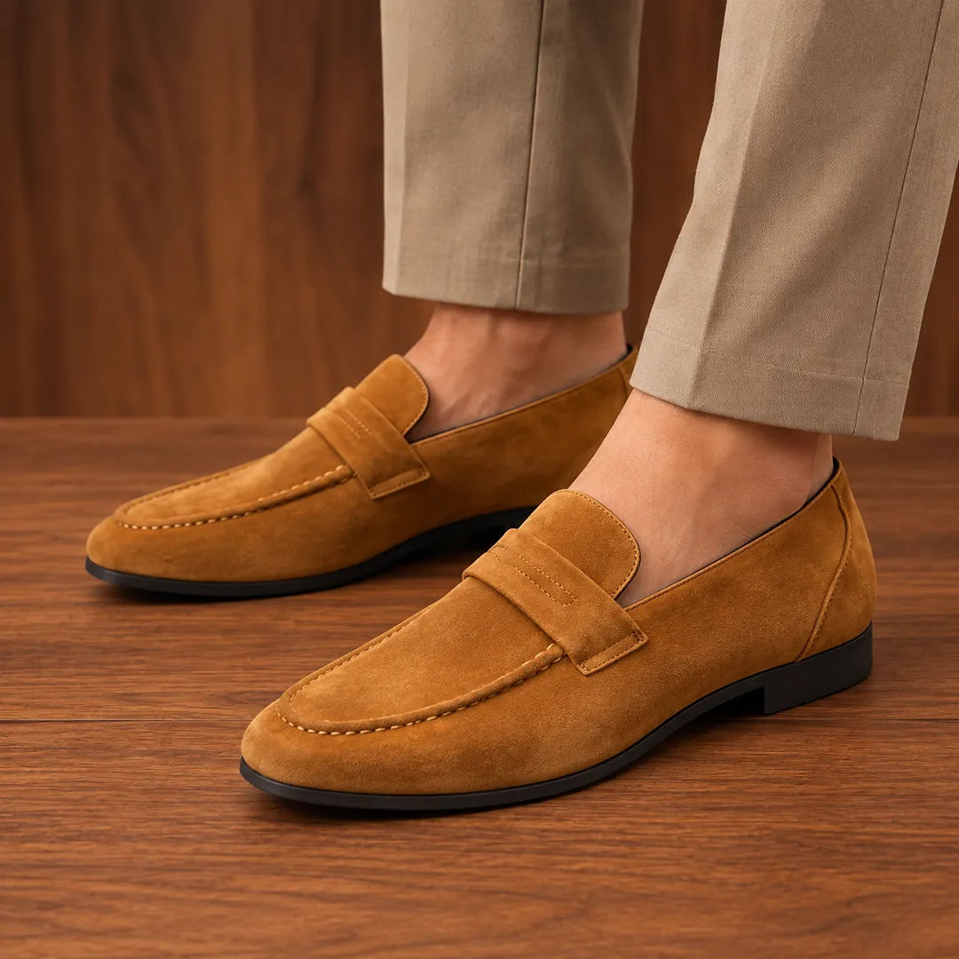 Textured Penny Loafers