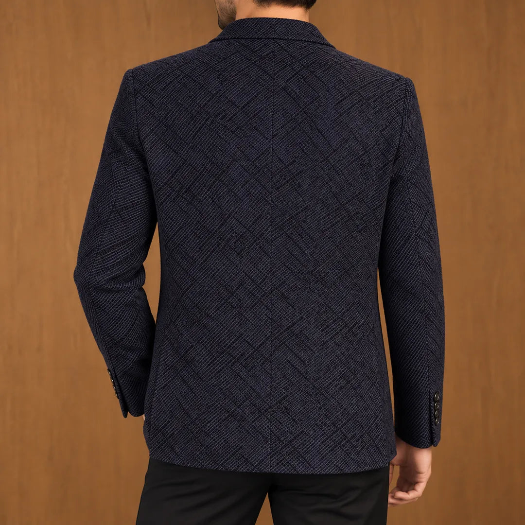 Textured Check Blazer