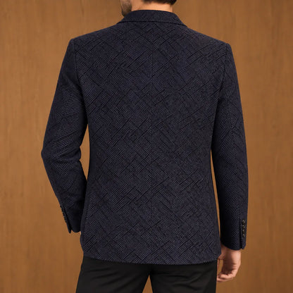 Textured Check Blazer