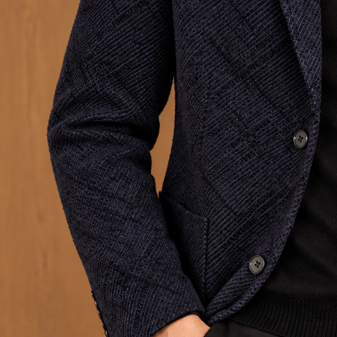 Textured Check Blazer