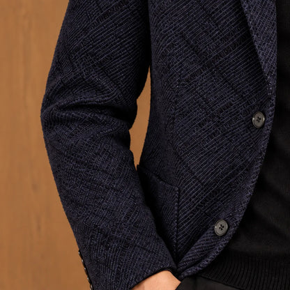 Textured Check Blazer