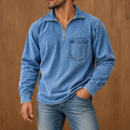 Textured Quarter-Zip Pullover