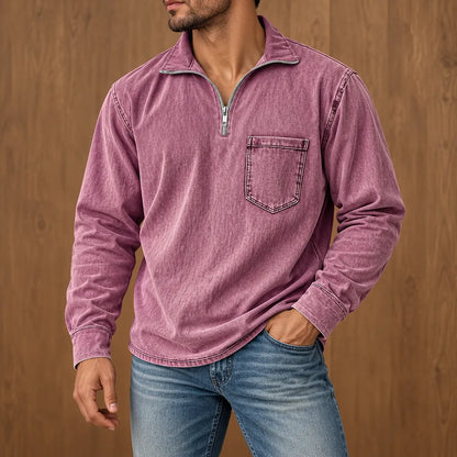 Textured Quarter-Zip Pullover