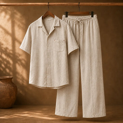 Textured Shirt & Pants Set