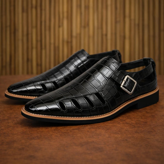 Croc Pointed-Toe Sandals